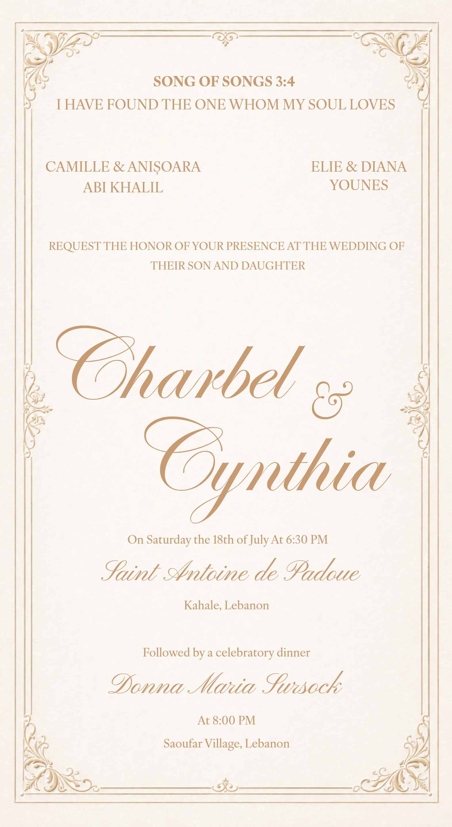 Charbel & Cynthia Wedding Background